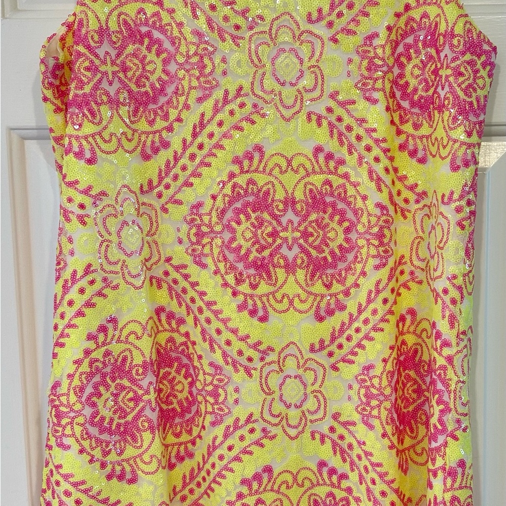 Miami Vibrant Pink and Yellow Mini Dress